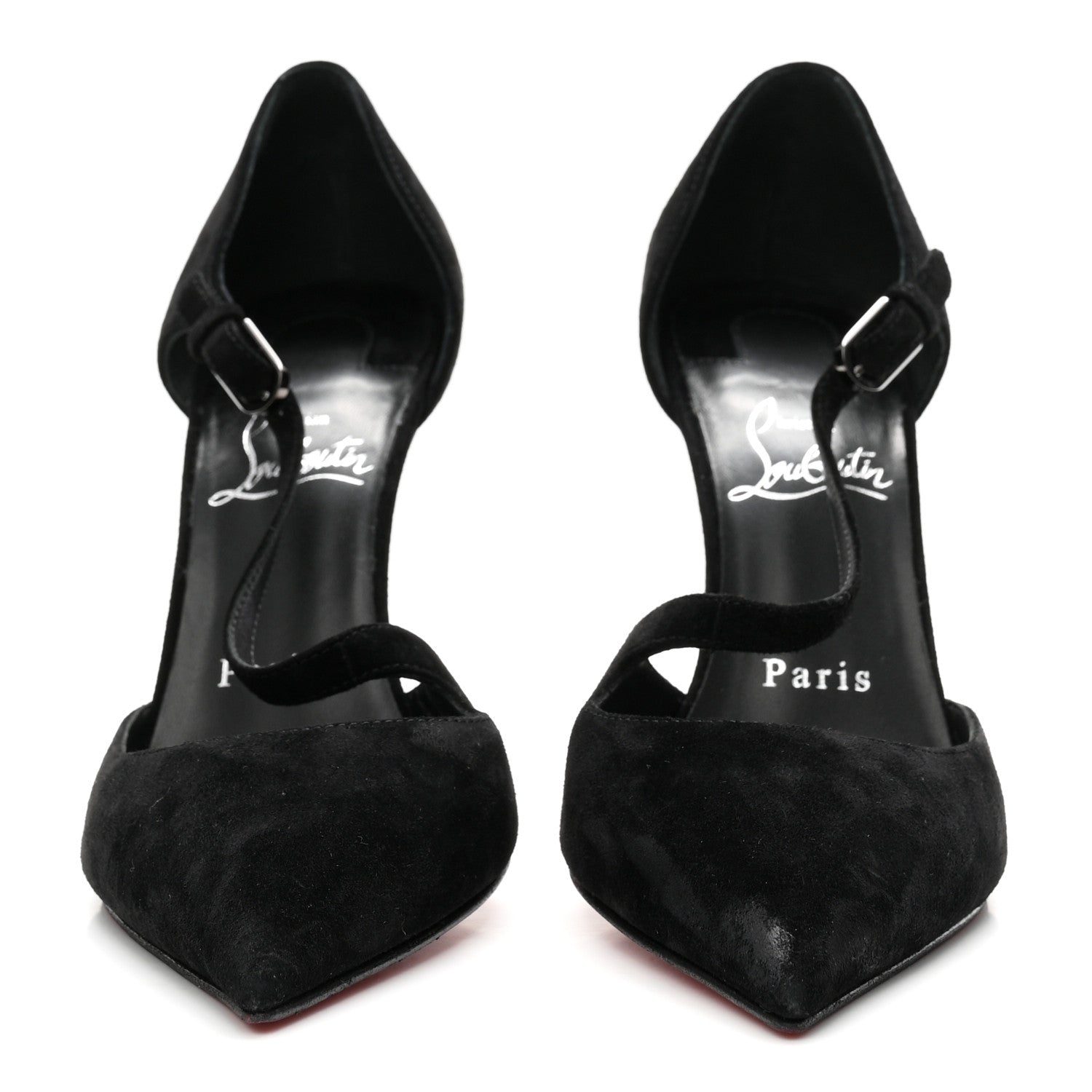 Christian Louboutin Veau Velours Miss Ziggyta 100 Pumps 36.5 Black