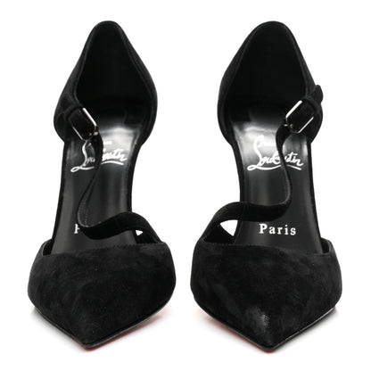 Christian Louboutin Veau Velours Miss Ziggyta 100 Pumps 36.5 Black 3 of 10
