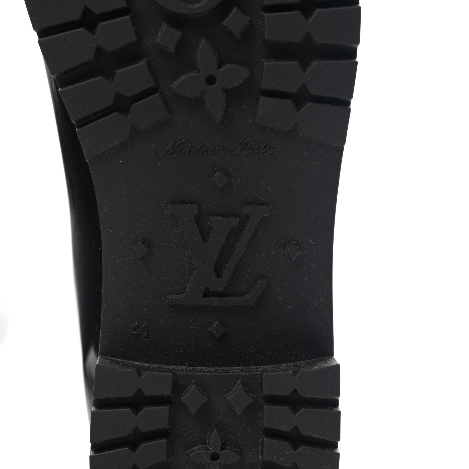 Louis Vuitton Rubber Embossed Monogram Splash Rain Boots 41 Black 6 of 10
