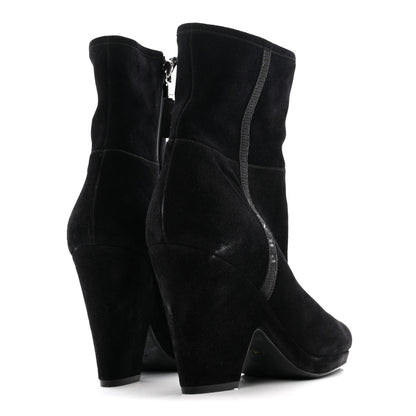 Prada Scamosciato Zip Boots 40 Black 5 of 11