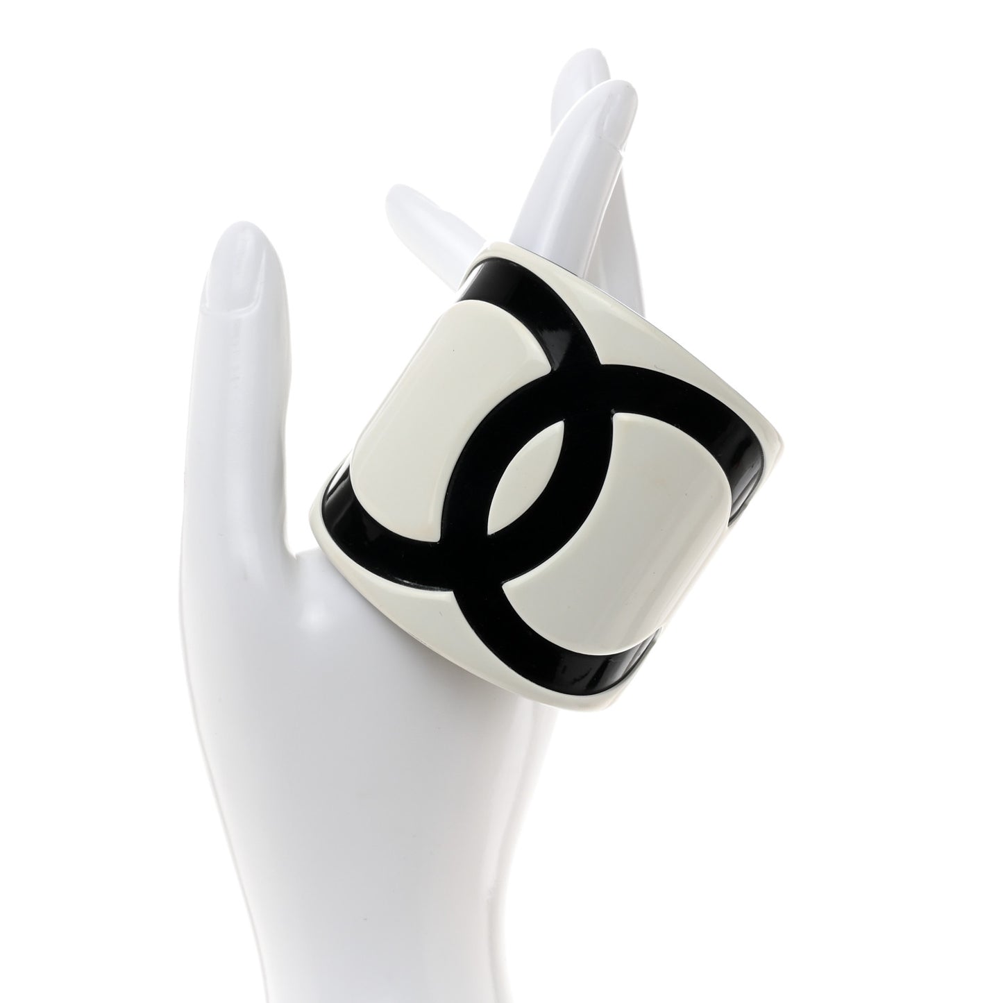 Resin CC Wide Cuff Black White