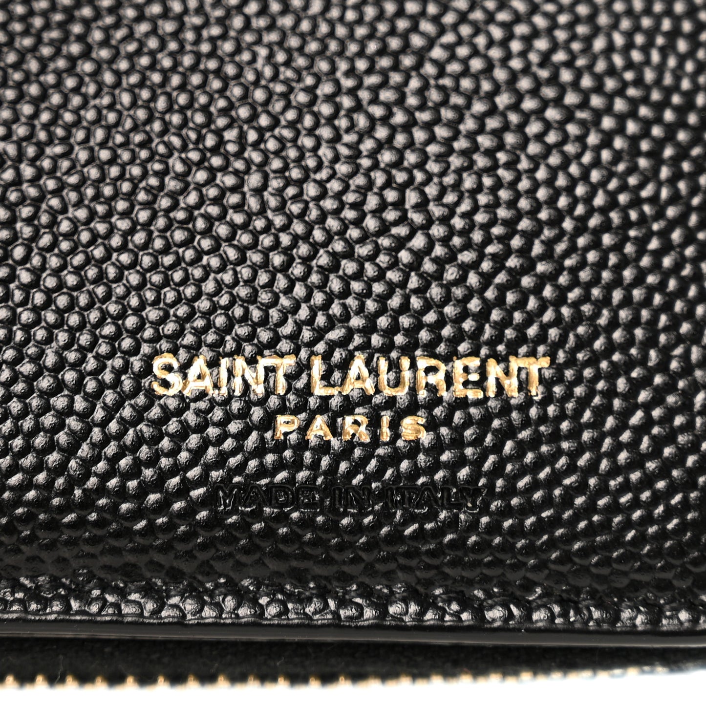 Grain De Poudre Matelasse Chevron Monogram Compact Zip Around Wallet Black