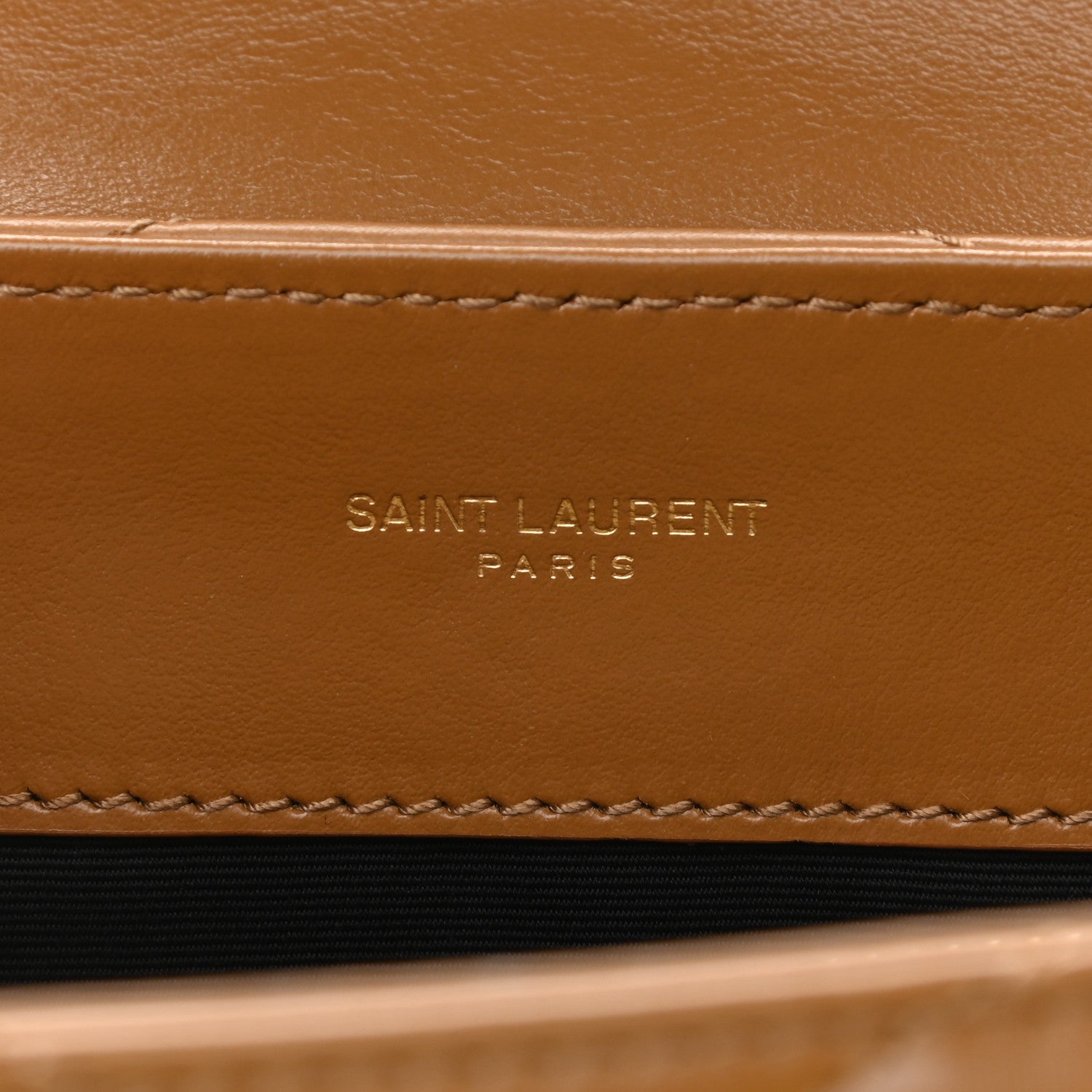 Saint Laurent Calfskin Y Quilted Monogram Small Loulou Chain Satchel Dark Natural 6 of 11