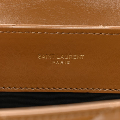 Saint Laurent Calfskin Y Quilted Monogram Small Loulou Chain Satchel Dark Natural 6 of 11