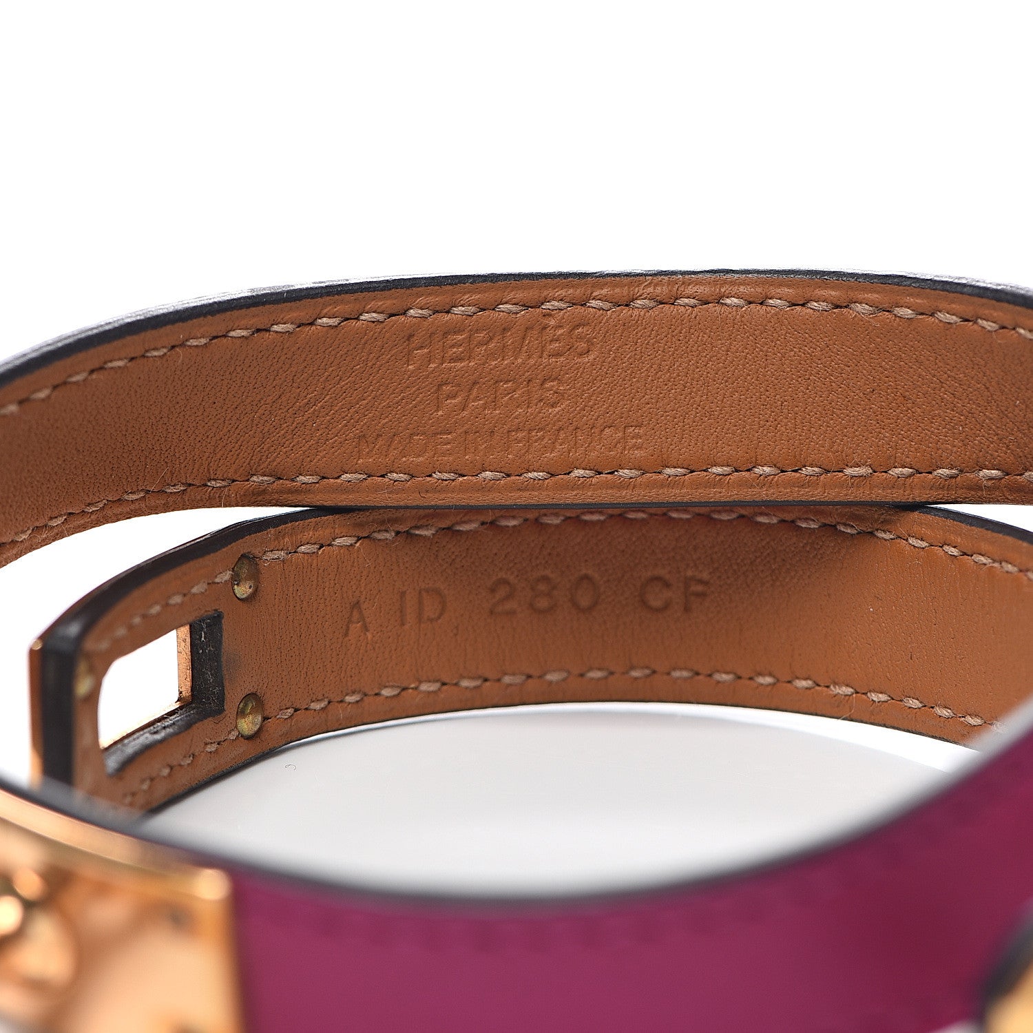 Hermes Swift Kelly Double Tour Bracelet T2 Rose Pourpre 4 of 4