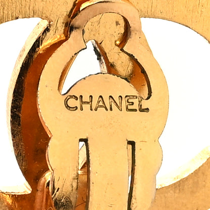 Chanel Metal CC Circle Drop Clip On Earrings Gold 4 of 4