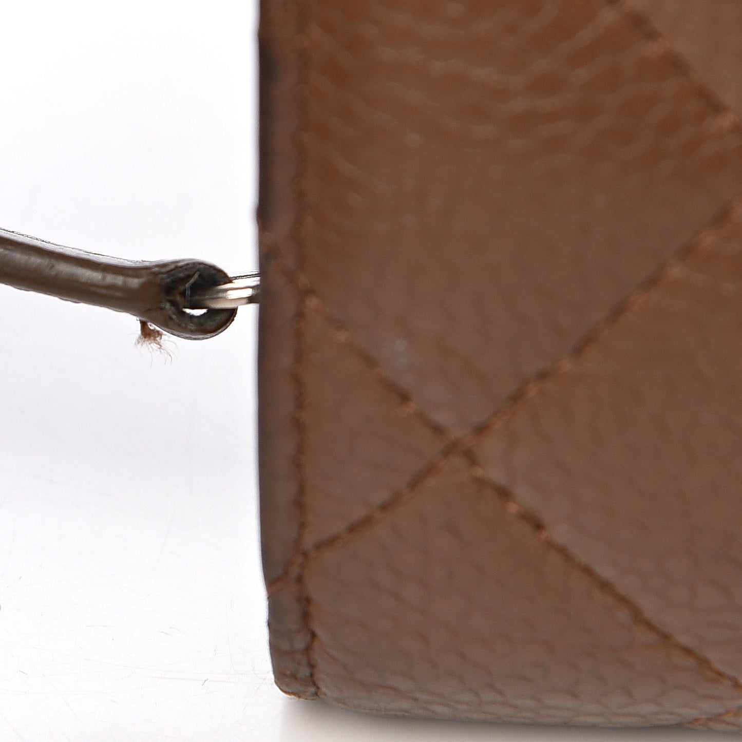 Caviar Quilted Zipped Pocket Wallet Brown