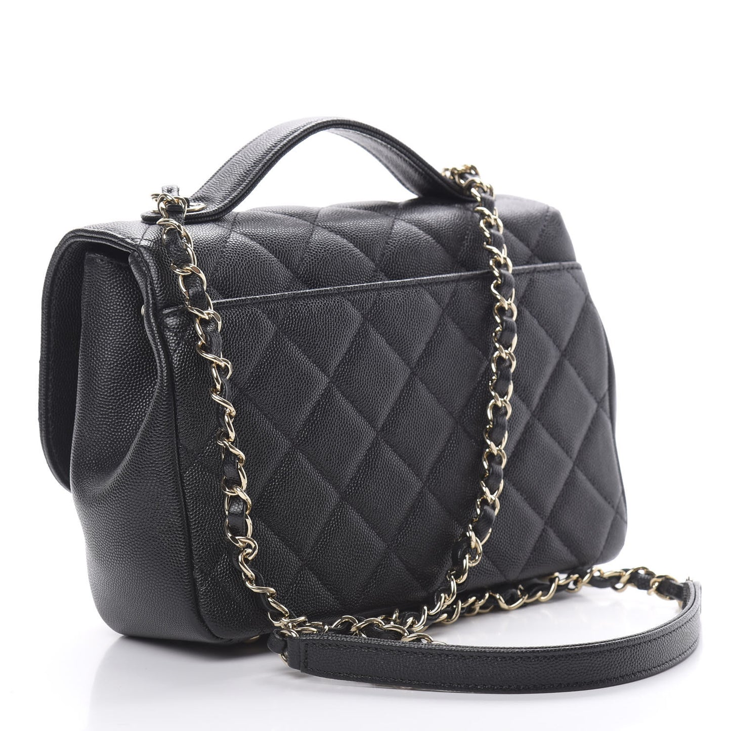 Caviar Quilted Medium Business Affinity Flap Black