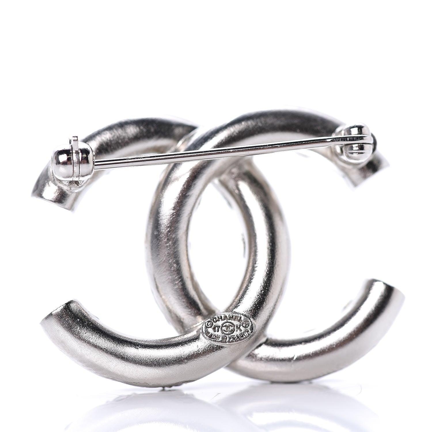 Chanel Ruthenium Crystal CC Brooch Iridescent 3 of 6