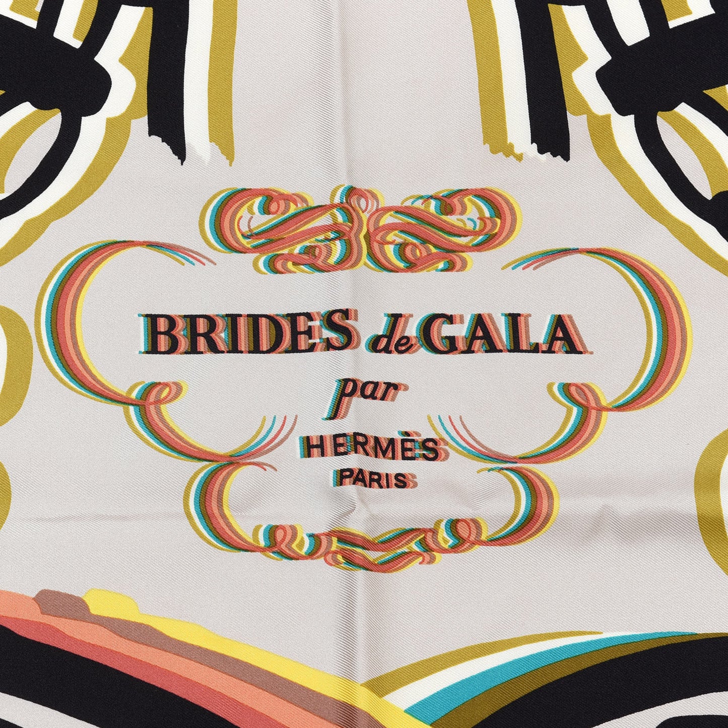 Silk Brides De Gala Shadow Scarf 90 Beige Ebene Jaune
