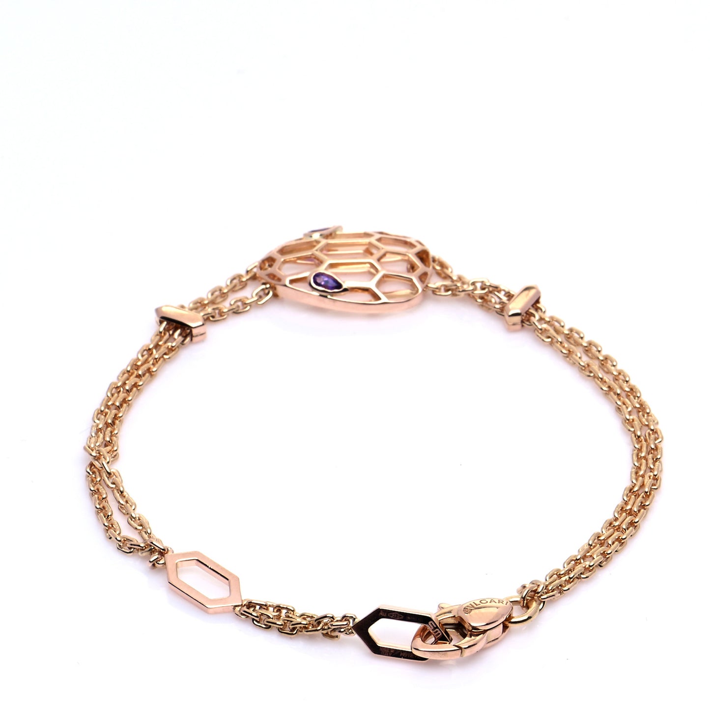 18K Rose Gold Amethyst Serpenti Seduttori Bracelet