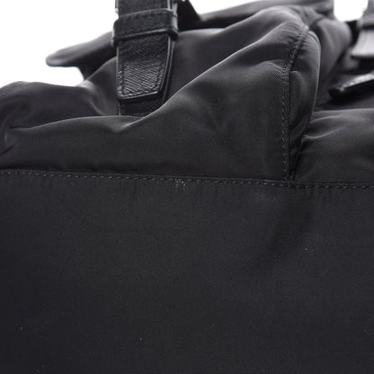 Prada Nylon Vela Saffiano Backpack Black 10 of 10
