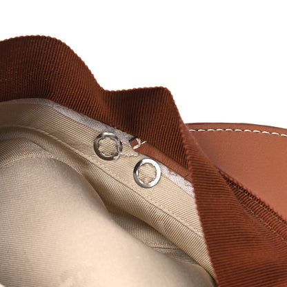Hermes Cotton Silk Swift Clou de Selle Vauban Cap 58 Marron Alezan Gold 5 of 5