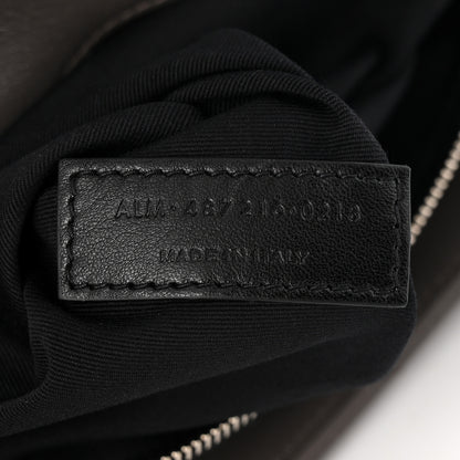 Saint Laurent Calfskin Y Quilted Monogram Medium Loulou Chain Satchel Earth 7 of 10