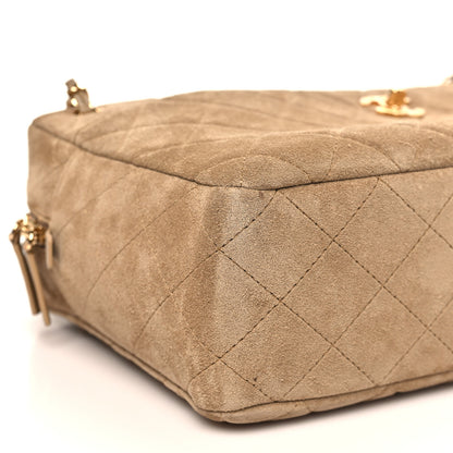 Chanel Suede Quilted Camerissimo Case Beige 9 of 11