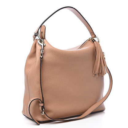 Gucci Pebbled Calfskin Large Soho Hobo Camelia 2 of 11