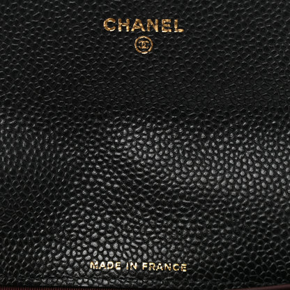 Chanel Caviar Quilted Large Gusset Flap Wallet Black 6 of 8