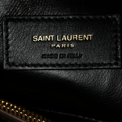 Saint Laurent Suede Matelasse Chevron Monogram Medium College Bag Taupe 7 of 11