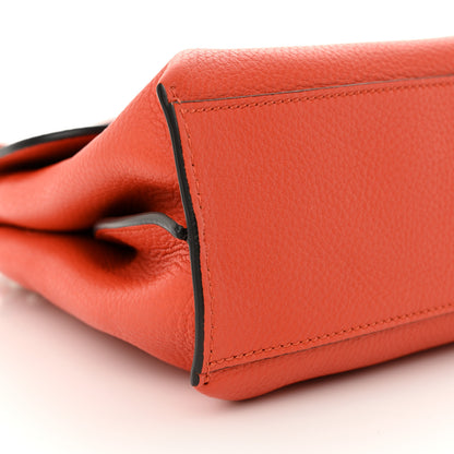 Gucci Cellarius Calfskin Small Bamboo Daily Top Handle Bag New Dark Orange 8 of 10