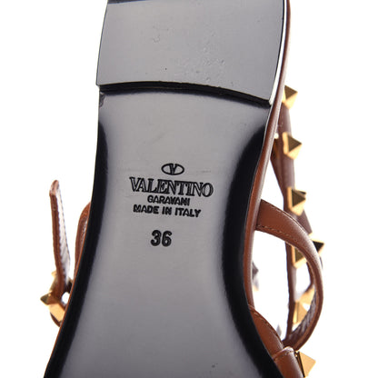 Valentino Garavani Nappa Rockstud Flair Ankle Wrap Flat Sandals 36 Selleria 7 of 8
