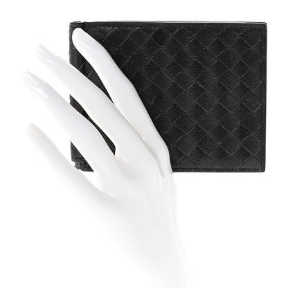 Bottega Veneta Intrecciato Bi-Fold Money Clip Wallet Black 2 of 8
