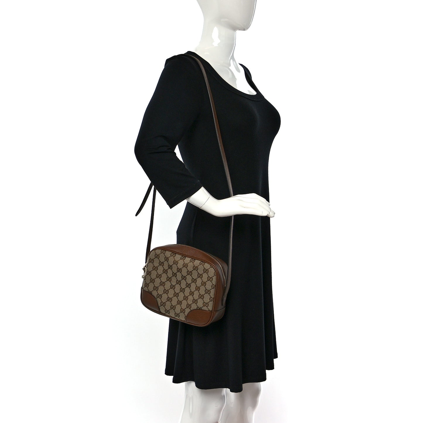 Monogram Mini Bree Messenger Bag Beige Tabacco