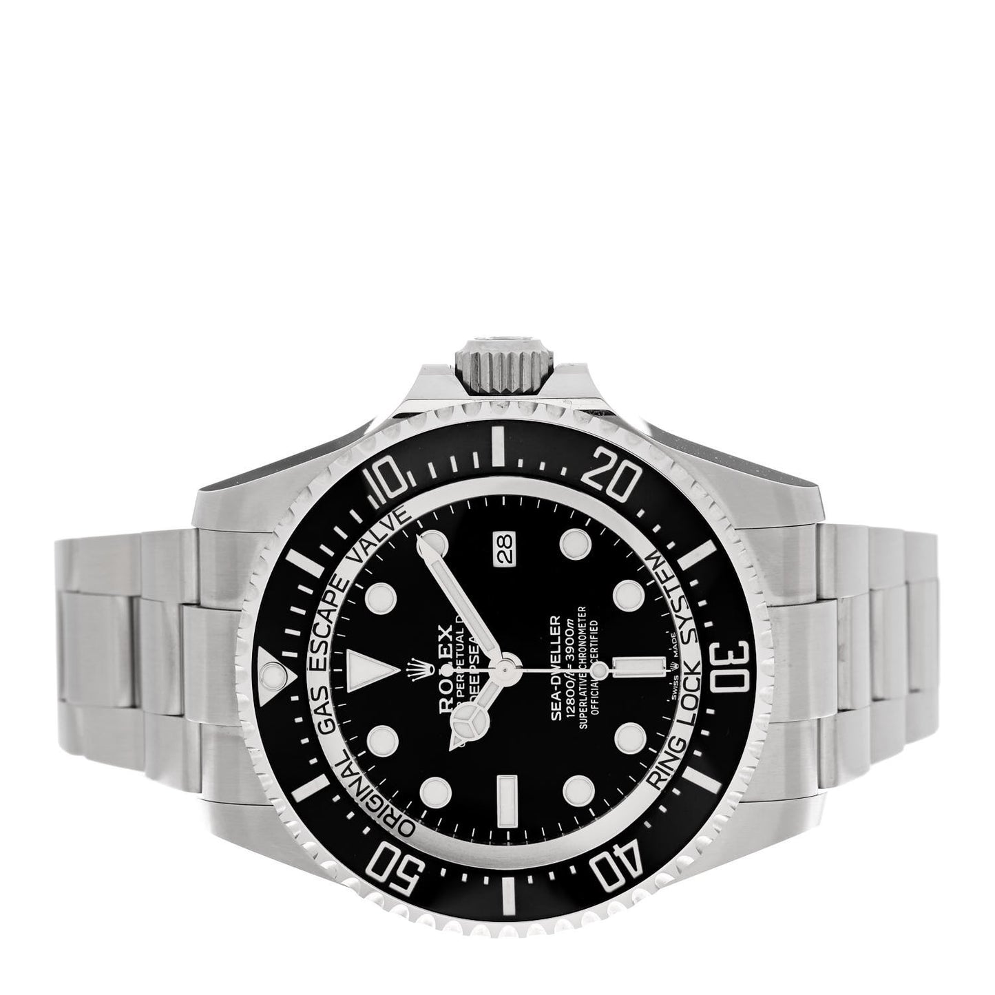 Stainless Steel 44mm Oyster Perpetual Date Sea-Dweller Deepsea Watch Black 126660