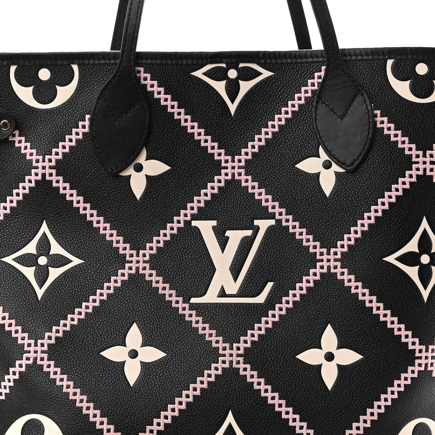 Empreinte Monogram Giant Broderies Neverfull MM Black