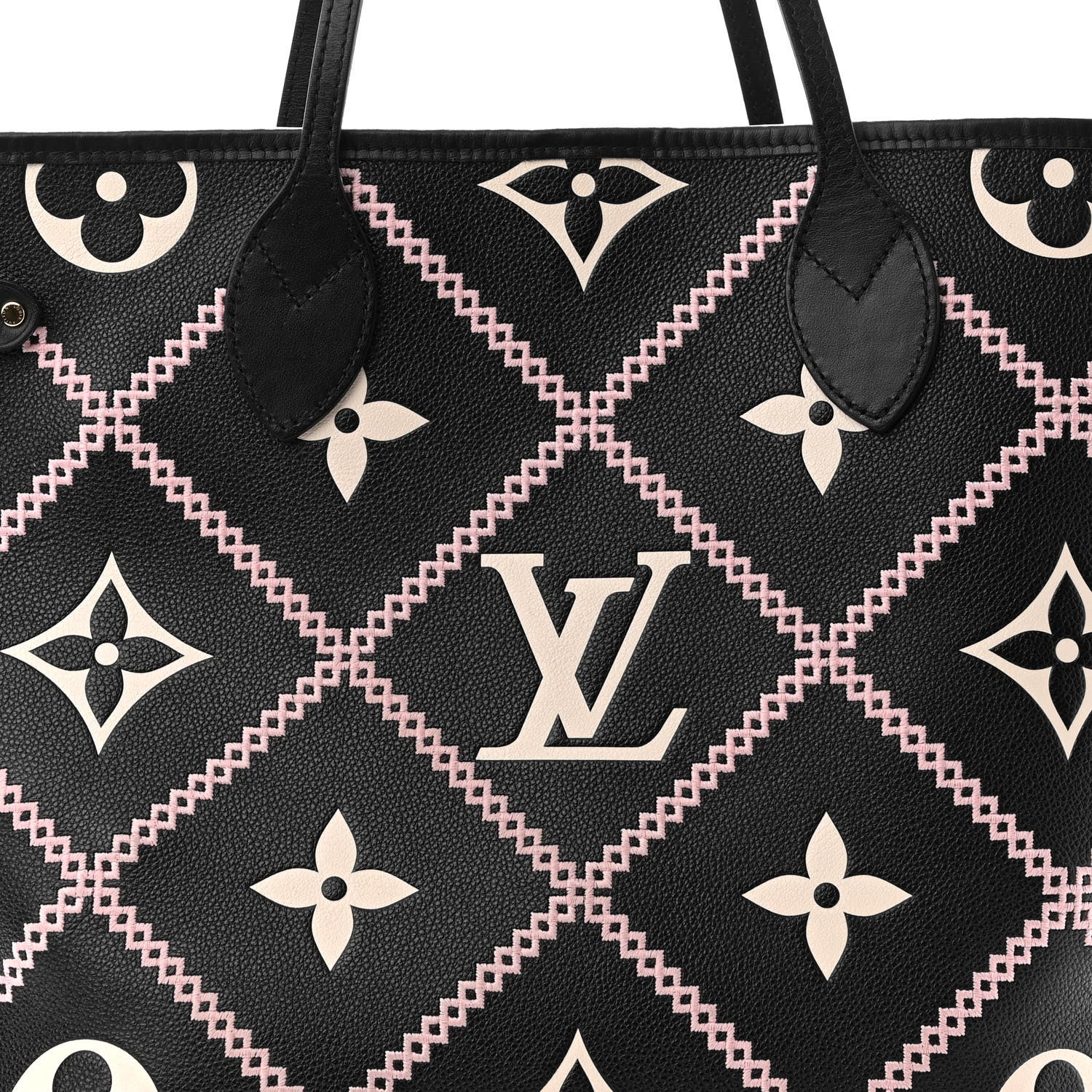Louis Vuitton Empreinte Monogram Giant Broderies Neverfull MM Black 8 of 10