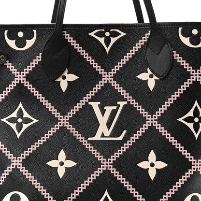 Louis Vuitton Empreinte Monogram Giant Broderies Neverfull MM Black 8 of 10
