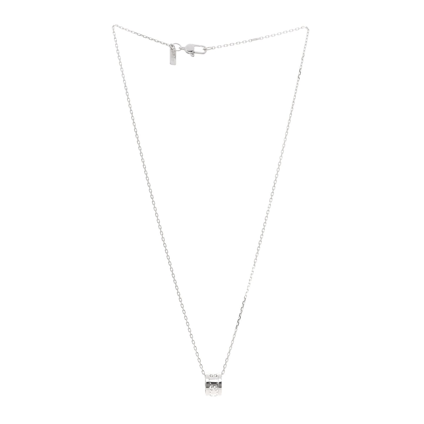 18K White Gold Icon Twirl Pendant Necklace