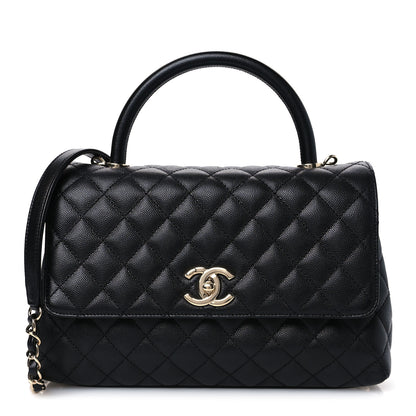 Chanel Caviar Quilted Small Coco Handle Flap Black 2 of 21