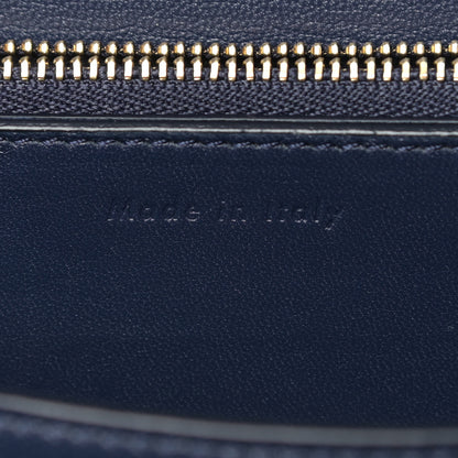 Celine Liege Calfskin Medium Classic Box Flap Bag Dark Blue 9 of 9