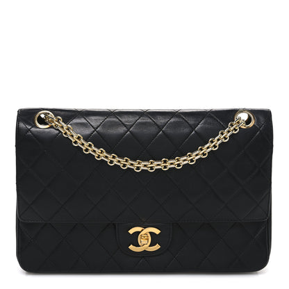 Chanel Lambskin Quilted Medium Double Flap Bijoux Chain Black 1 of 10