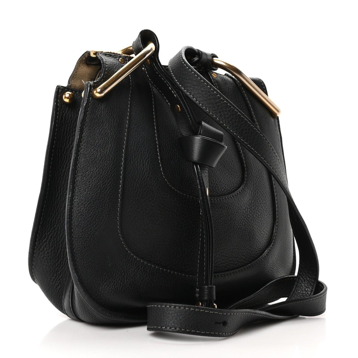 Chloe Grained Calfskin Mini Hayley Hobo Black 3 of 10