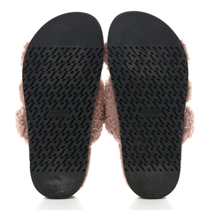 Hermes Woolskin Womens Chypre Sandals 36.5 Bois De Santal 5 of 9