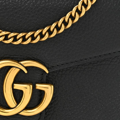 Gucci Calfskin GG Marmont Chain Wallet Bag Black 9 of 13