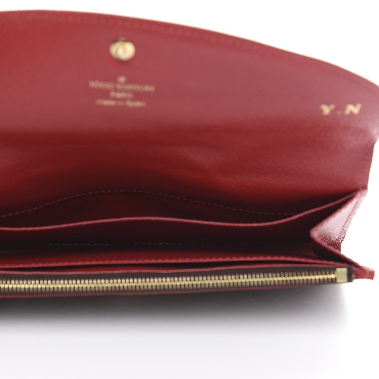 Damier Ebene Caissa Wallet Cherry