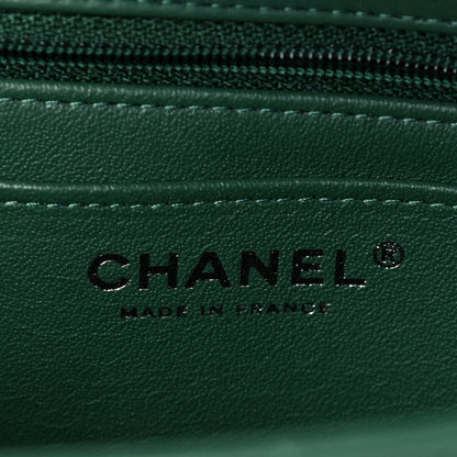 Chanel Lambskin Quilted Mini Rectangular Flap Green 6 of 11