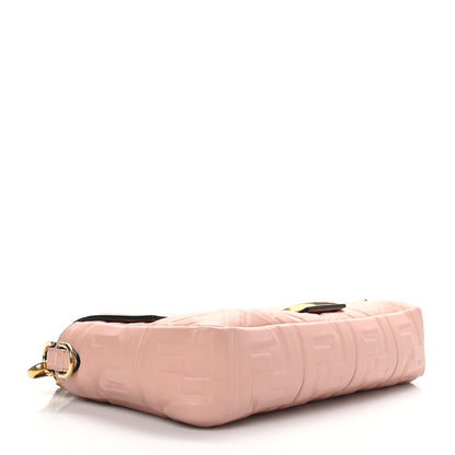 Fendi Nappa FF 1974 Embossed Baguette Rosa Bourbon 4 of 10