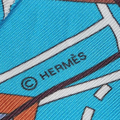 Hermes Silk Sport Twilly Canards Fuchsia Mauve 3 of 4