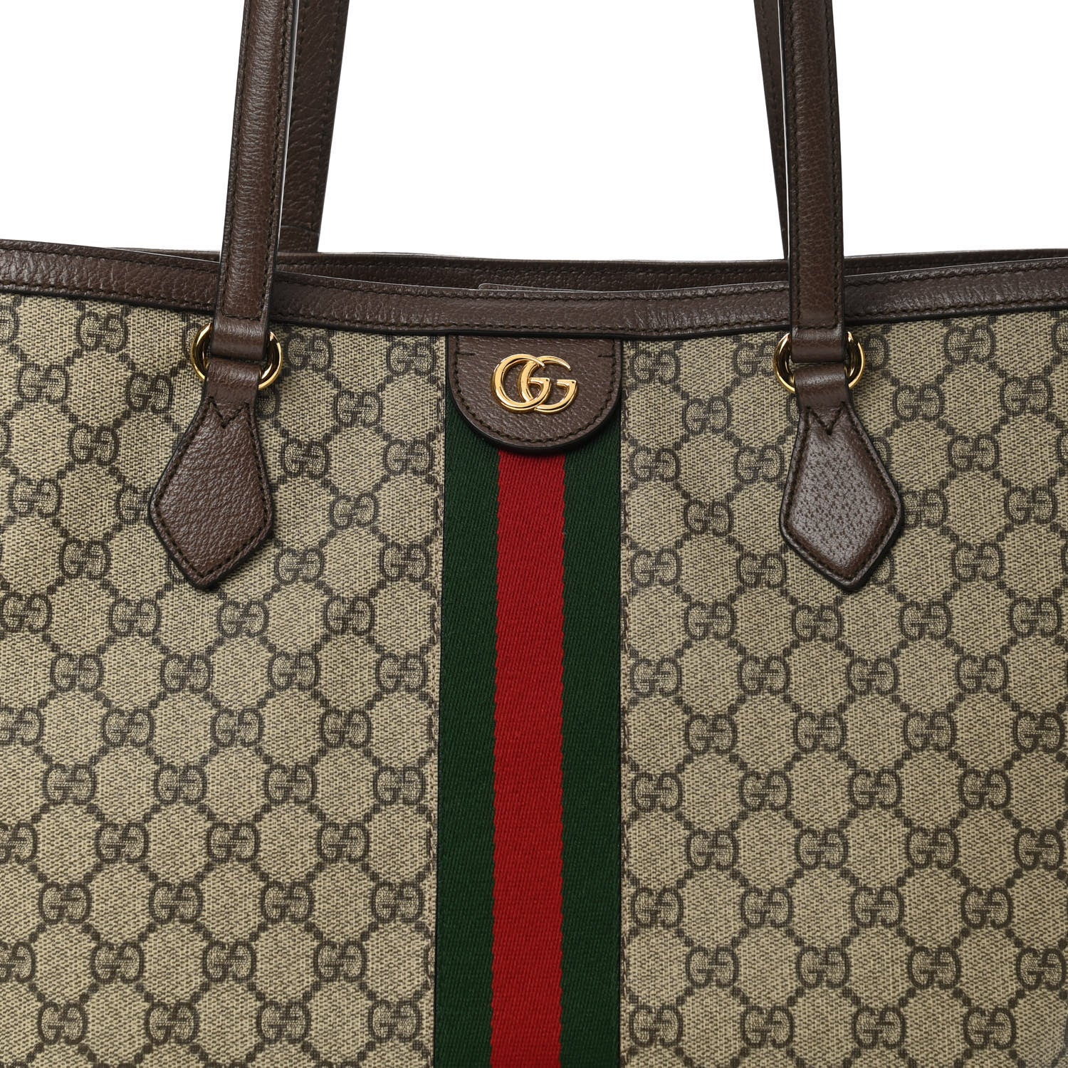 Gucci GG Supreme Monogram Medium Ophidia Shopping Tote Brown 8 of 10