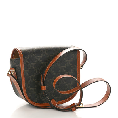 Celine Triomphe Canvas Medium Folco Bag Tan 2 of 8