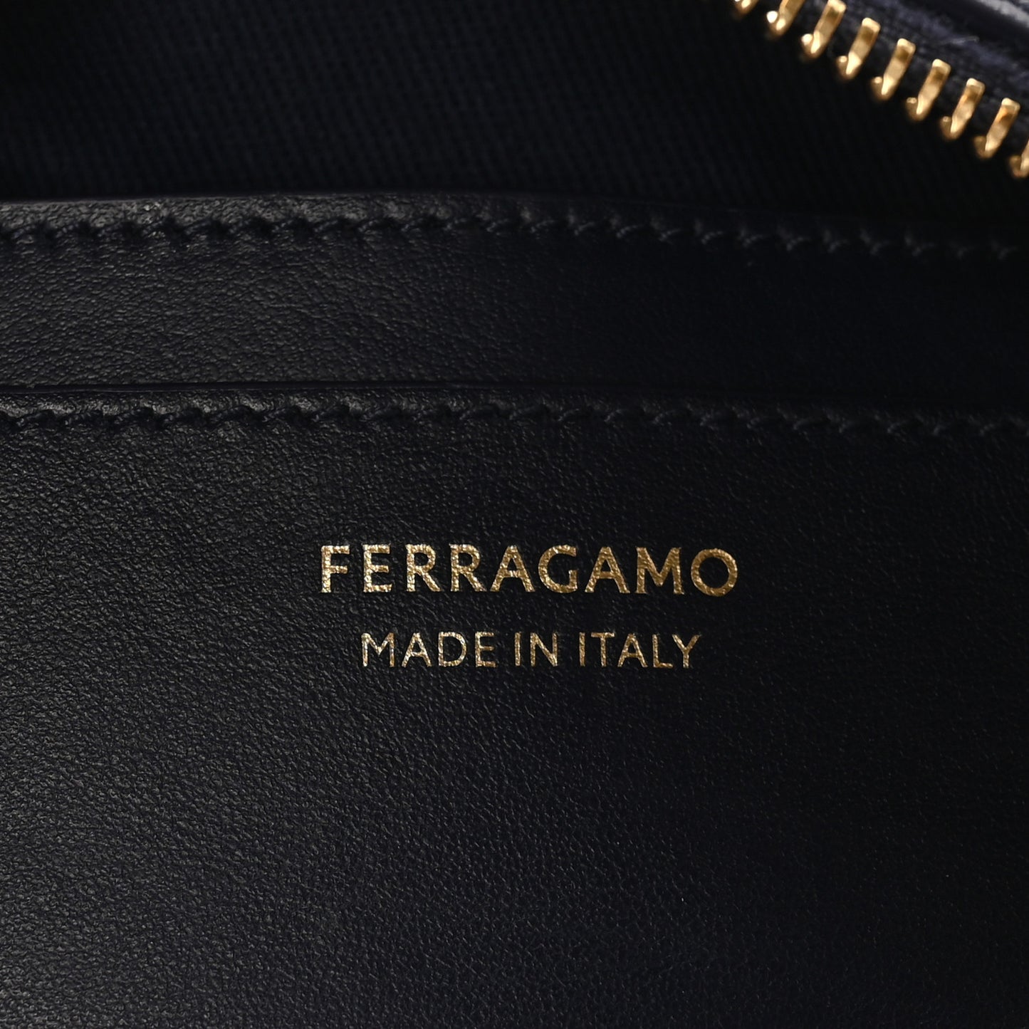 Calfskin Gancio Small Camera Case Navy