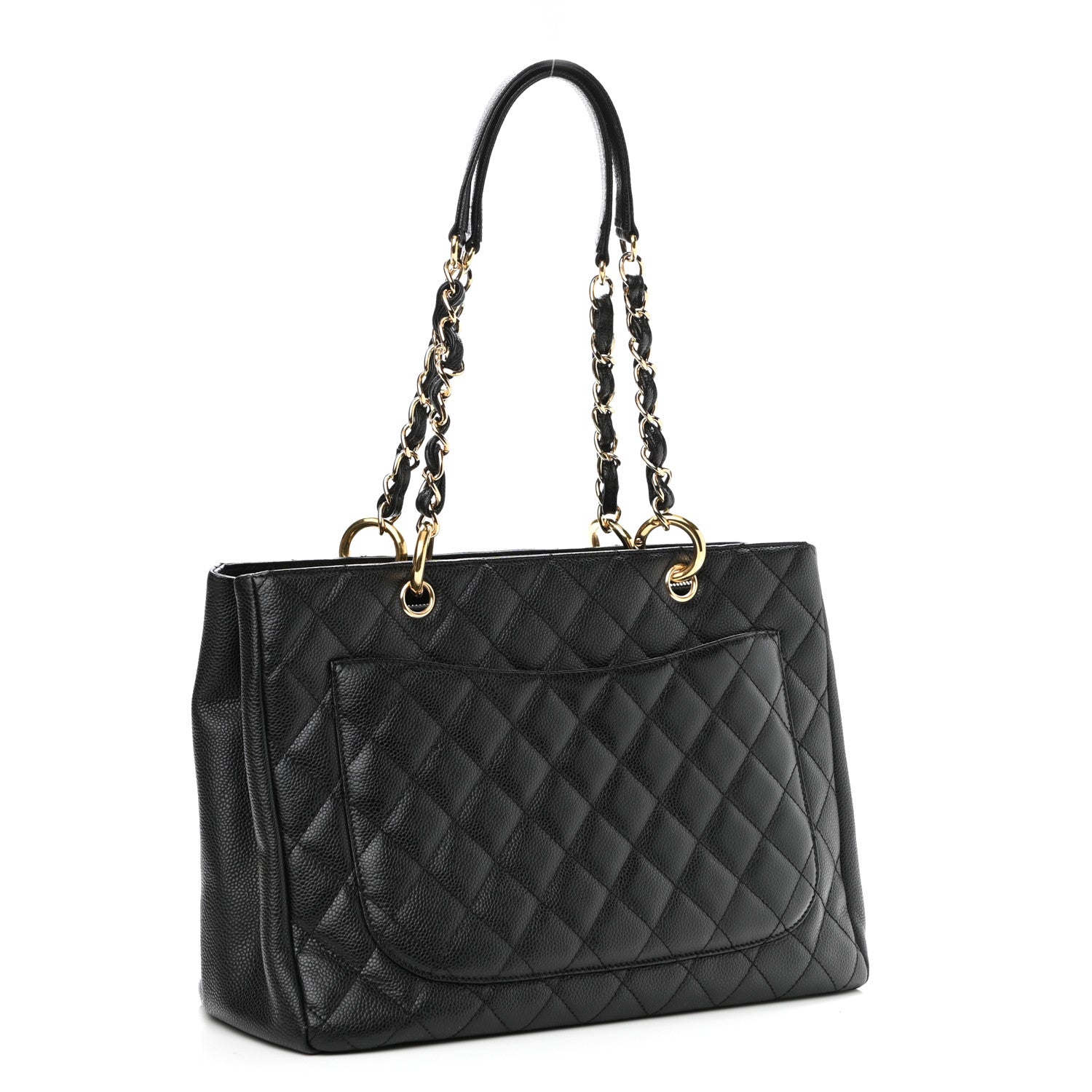 Chanel Caviar Quilted Grand Shopping Tote GST Black 3 of 10