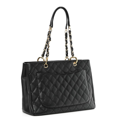 Chanel Caviar Quilted Grand Shopping Tote GST Black 3 of 10