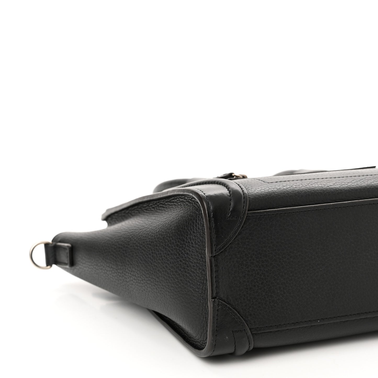 Drummed Calfskin Nano Luggage Black