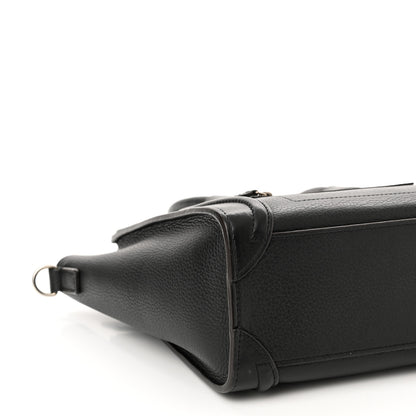 Celine Drummed Calfskin Nano Luggage Black 8 of 9