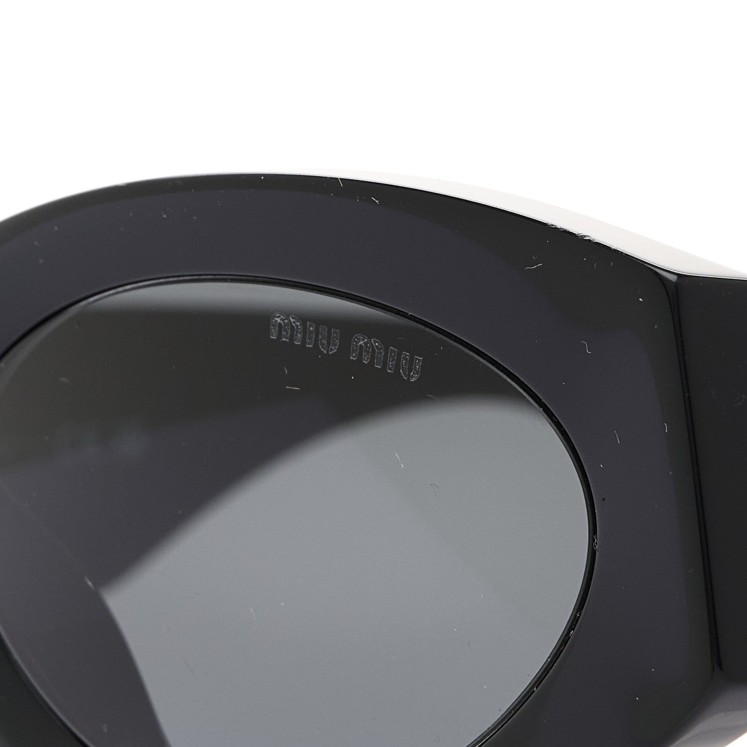 Miu Miu Acetate Oval Glimpse Sunglasses SMU11W Black 14 of 16