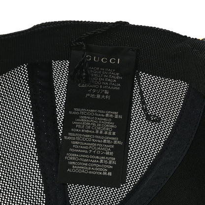 Gucci X SEGA Calfskin GUCCY Stars Baseball Hat M Black Gold 9 of 10